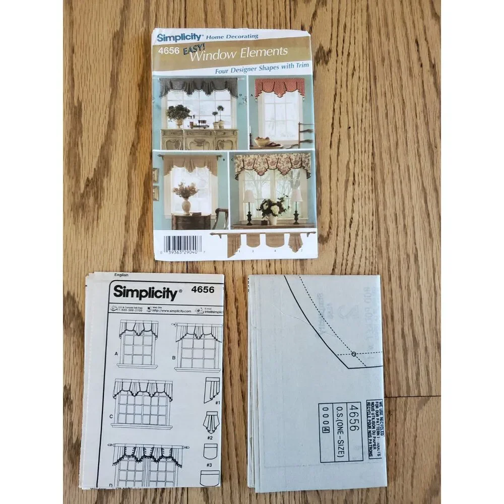 Simplicity 4656 Pattern Easy! Window Elements Sewing New Uncut